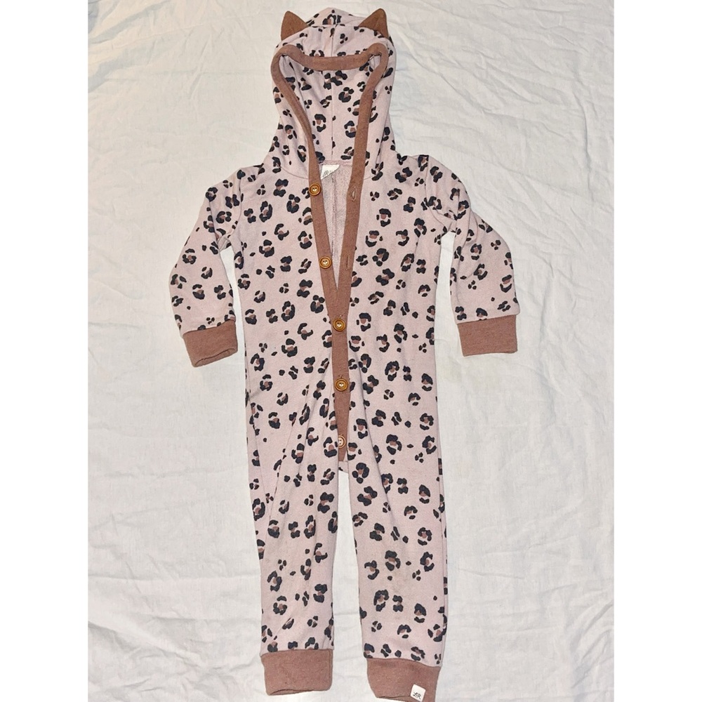Lulu and Roo little road co. Hooded cat ear romper onesie
